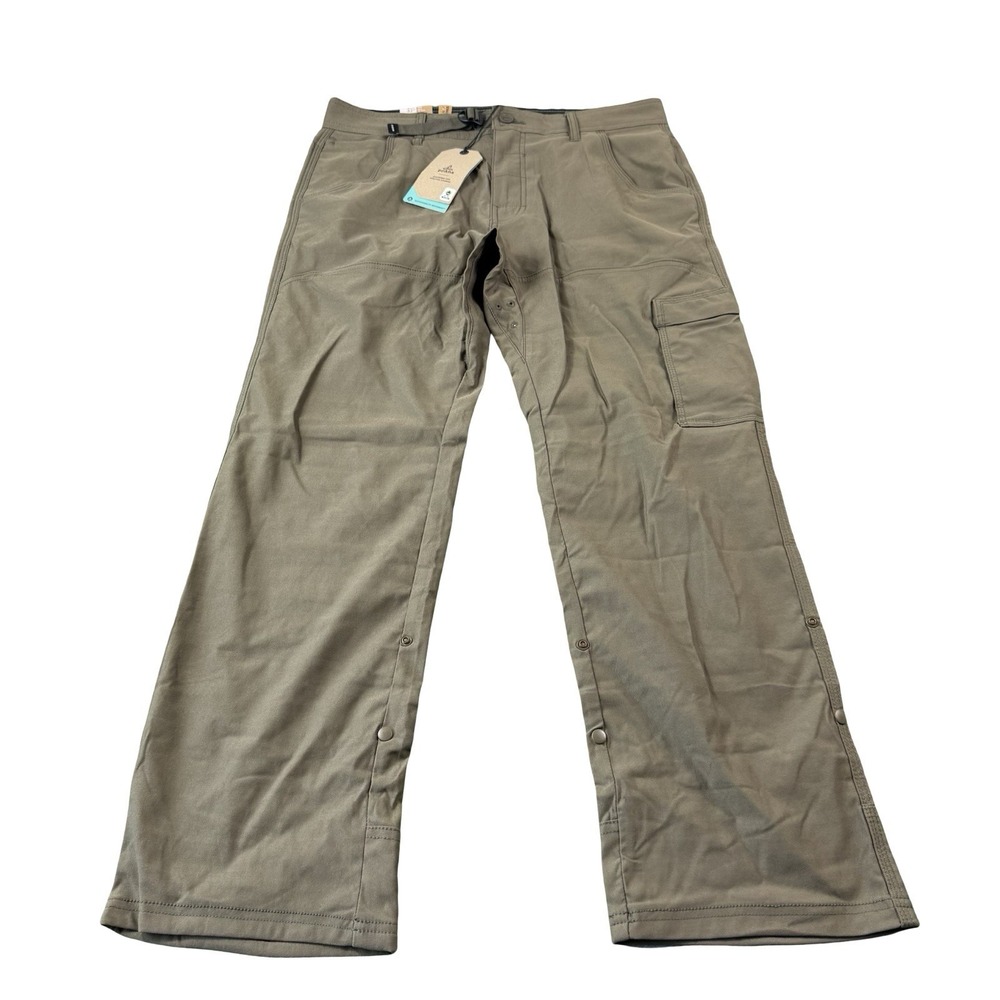 Prana Stretch Zion Pant II Belted Slate Green Hiking Pant 32x30 NWT 1969791